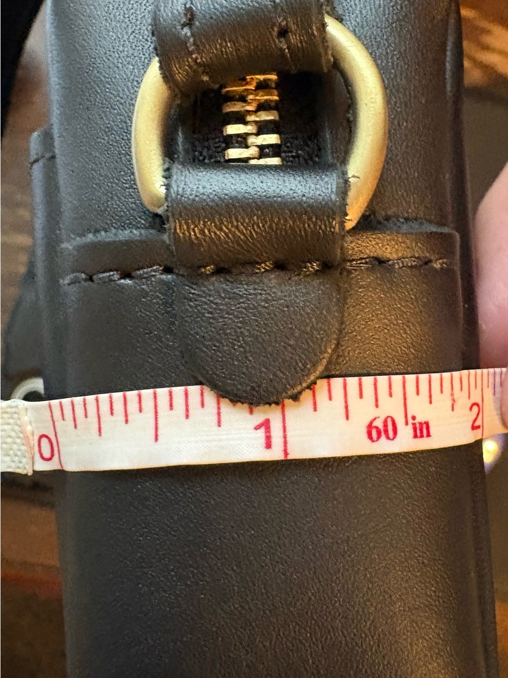 Portland Leather Matte Black Compact Crossbody - Picture 6 of 6